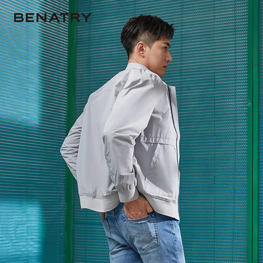 贝纳川春夏薄款棒球领夹克120200002 商品图3