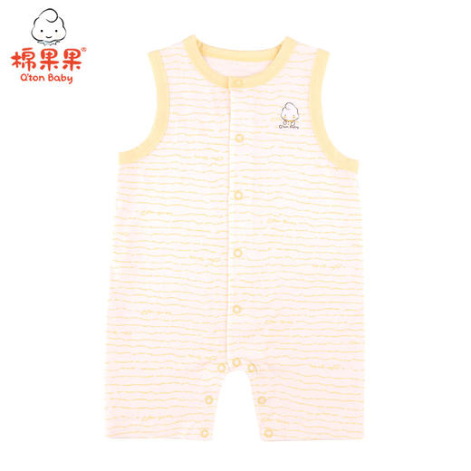 棉果果夏季新品内衣男童女童莫代尔背心连体衣连身衣哈衣M201724421230 商品图0