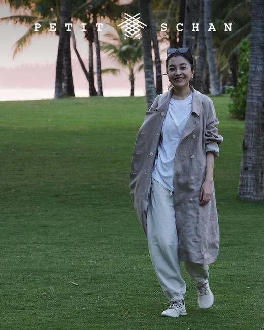 PETIT SCHAN小闪 CLO#016 Gone with the wind 飘 水洗盐缩纯亚麻面料面料休闲风衣 商品图0