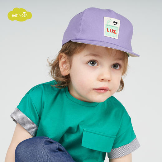 moimoln小云朵童装春夏款儿童帽子卡通布标设计男女宝宝太阳帽LPS1IZCA03 商品图1