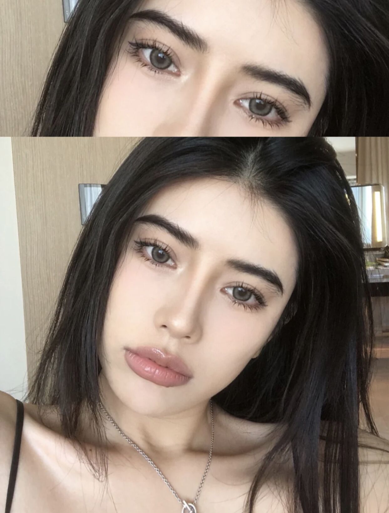 Nine Beauty SY67灰色 14.5mm 韩产进口添加硅水凝胶 年抛 (NineBeauty)