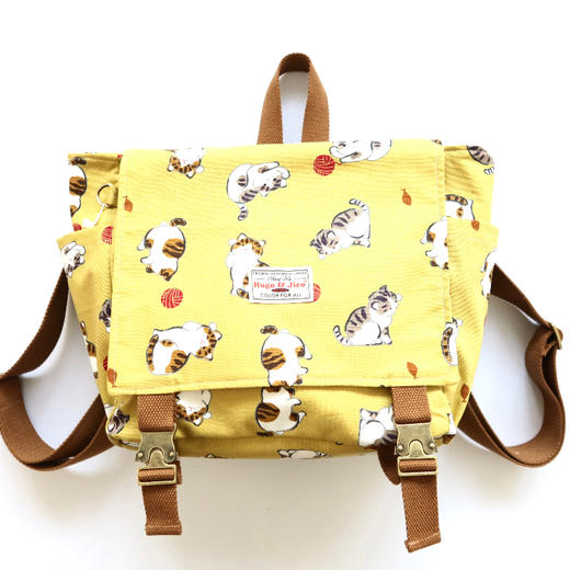 HUJI祤集Carton小盒子双肩包插画毛线阿猫 商品图0