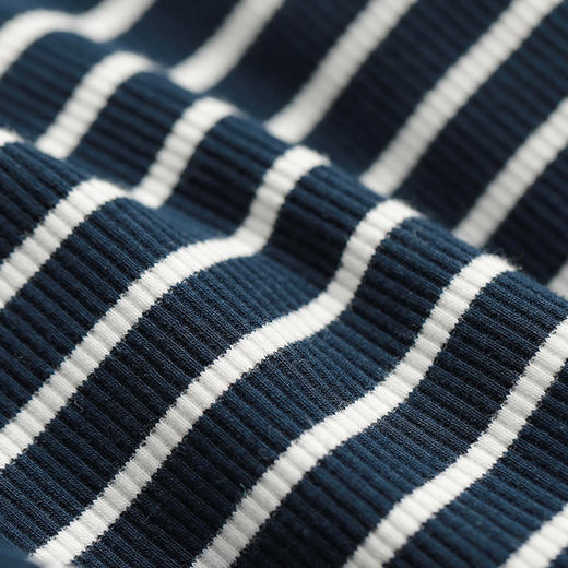 【防皱透气棉】mettekids童装条纹长袖T恤女童春新款荷叶边打底衫 商品图5