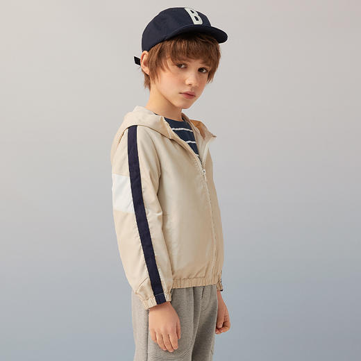 【连帽防风抗皱夹克】童装连帽夹克短外套男童春季新款棒球服 商品图3