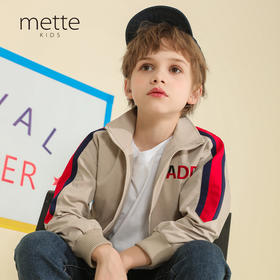 【防风耐磨】mettekids童装酷潮绣花立领夹克男女童春季新款外套