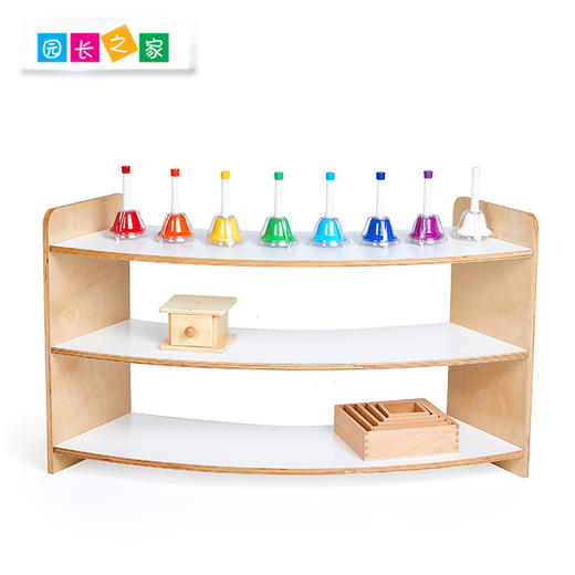 幼儿园家具桦木实木教具柜架 蒙氏教具 桦木弧形教具架 商品图3