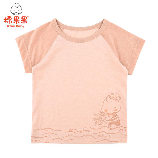 棉果果夏季新疆彩棉男童女童纯棉汗布套头T恤M201140121211 商品图0