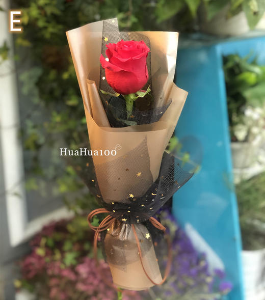 小心意丨1朵康乃馨/玫瑰小花束 - huahua100花店