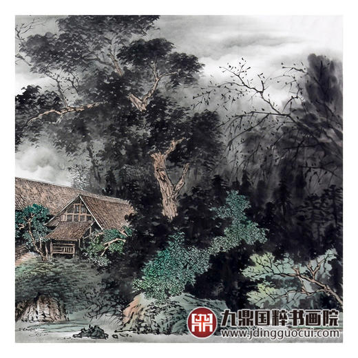 李泽江《故乡风情》68*178cm 山水横幅作品 办公室/客厅挂画 商品图6