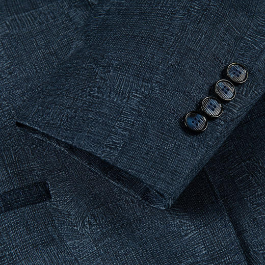 罗蒙西装男外套春夏款休闲暗花潮男弹力小西装单西服开衫 商品图5