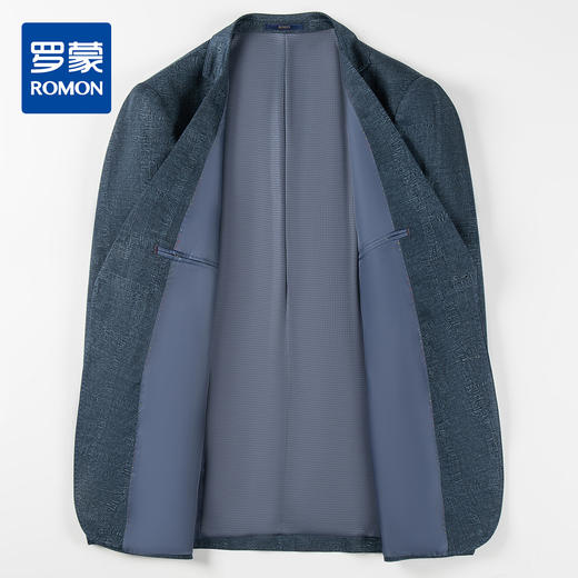 罗蒙西装男外套春夏款休闲暗花潮男弹力小西装单西服开衫 商品图2