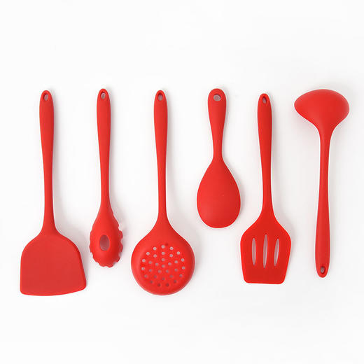 硅胶厨具7件套 胶铲不粘锅专用锅铲耐高温炒菜铲子汤勺家用套装K 商品图6