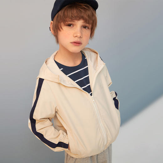 【连帽防风抗皱夹克】童装连帽夹克短外套男童春季新款棒球服 商品图1