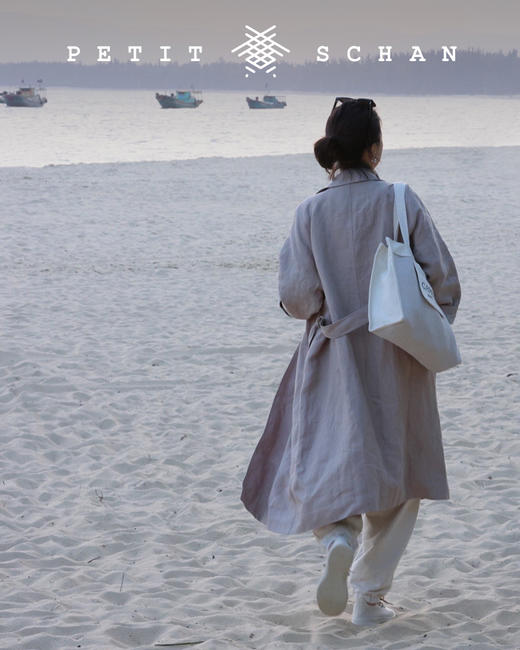 PETIT SCHAN小闪 CLO#016 Gone with the wind 飘 水洗盐缩纯亚麻面料面料休闲风衣 商品图10