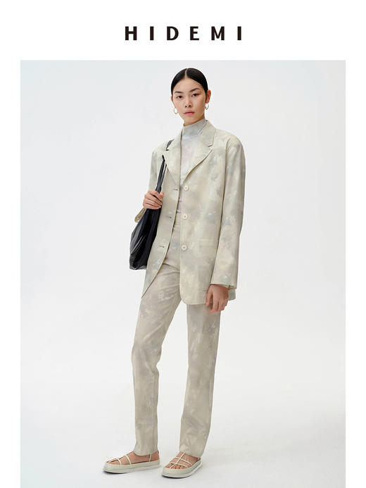 HIDEMI 印花系列三件套 口袋西装/高领打底/长裤 商品图5