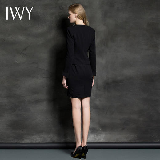 IWY/时尚高端黑白拼色西装连衣裙两件套C0239+Q0109 商品图4