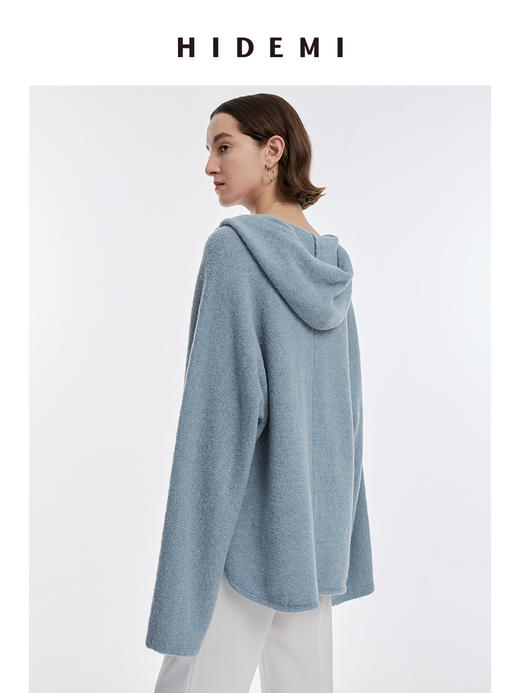HIDEMI美利奴羊毛系列圈圈纱口袋帽衫 商品图13