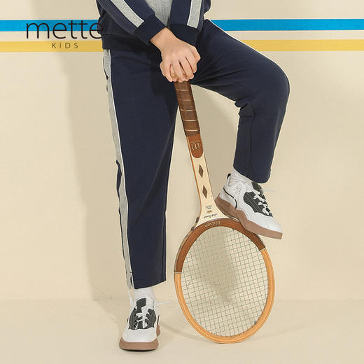 【套装裤子】mettekids童装运动套装长裤男童春季新款条纹休闲裤 商品图0