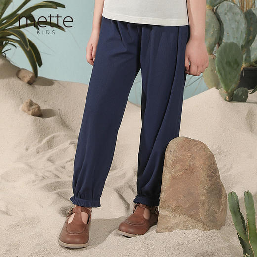 【轻薄速干】童装可爱荷叶边收脚长裤女童春新款休闲裤 商品图1