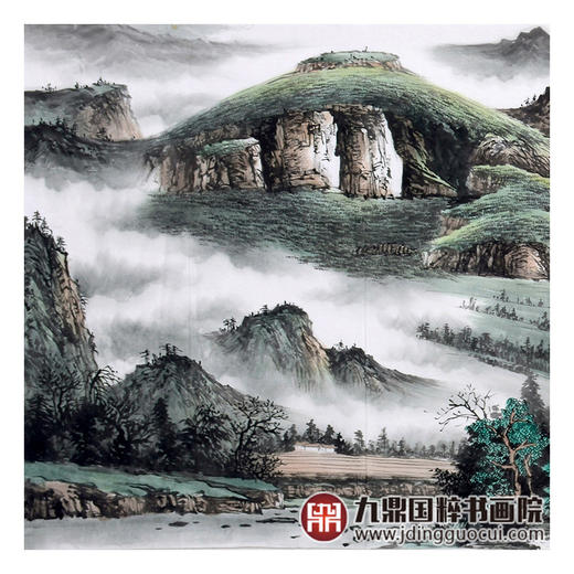 李泽江《无限风光在此峰》68*178cm 山水横幅作品 办公室/客厅挂画 商品图4