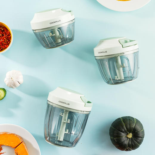 乐扣乐扣（LOCK&LOCK）手动粉碎器家用搅拌机小型蒜泥辣椒姜末饺子馅透明料理碗 CKS315 商品图3
