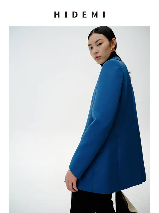 HIDEMI 【吴越同款】宝石蓝简约设计感西装 商品图10