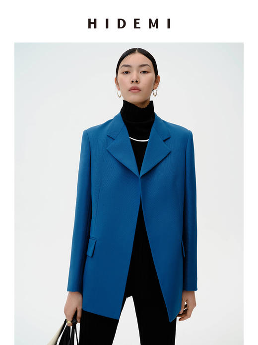 HIDEMI 【吴越同款】宝石蓝简约设计感西装 商品图6