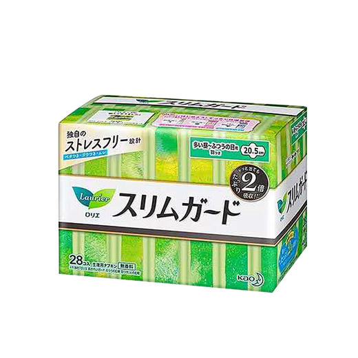 日本花王乐而雅进口瞬吸超薄日用卫生巾姨妈巾无香20.5cm 商品图0