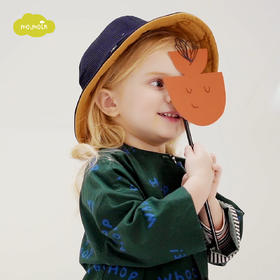 moimoln小云朵童装儿童休闲渔夫帽春秋款卡通刺绣宝宝太阳帽子LOF1IZCA03