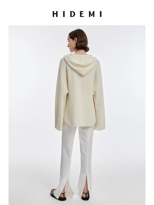 HIDEMI美利奴羊毛系列圈圈纱口袋帽衫 商品图4