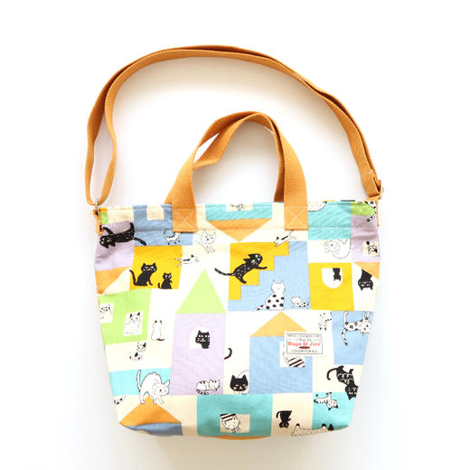 HUJI祤集HoriSling手提斜挎包插画房子小猫 商品图0