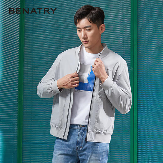 贝纳川春夏薄款棒球领夹克120200002 商品图4
