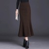 TZW-高腰毛呢半身裙中长款鱼尾裙 商品缩略图1