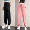 冰丝运动裤女宽松夏季薄款新款高腰垂感灯笼束脚裤 商品缩略图6