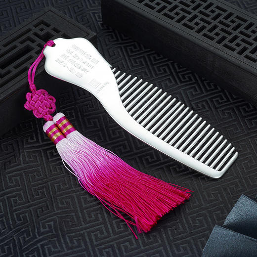 S999银牡丹梳子【XLP065】旗袍牡丹（不含流苏）2101 商品图5