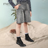 【耐磨水洗】mettekids童装褶皱设计牛仔短裤女童春夏新品工装裤 商品缩略图0