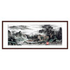 李泽江《故乡风情》68*178cm 山水横幅作品 办公室/客厅挂画 商品缩略图0