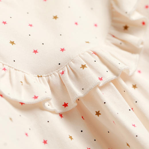 【童装抗菌家居服】mettekids儿童装家居服套装女童星星圆点长袖睡衣裤 商品图6