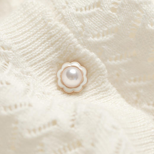 【棉+蚕丝针织外套】童装镂空针织开衫女童春新款短毛衣外套 商品图6