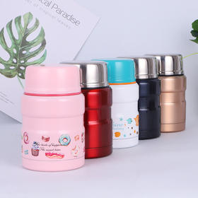 创意新款不锈钢便携真空闷烧壶/保温饭盒/休闲卡通密封304焖烧罐