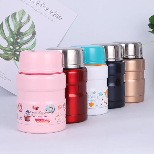 创意新款不锈钢便携真空闷烧壶/保温饭盒/休闲卡通密封304焖烧罐 商品图0