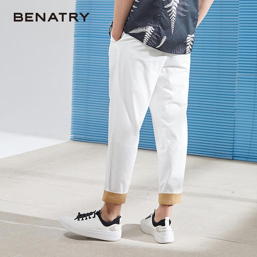 夏季休闲拼色九分裤休闲裤120232016401 商品图2