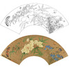 工笔画白描底稿 花鸟扇面小品 明 陈洪绶 花卉草虫  SR01 商品缩略图0