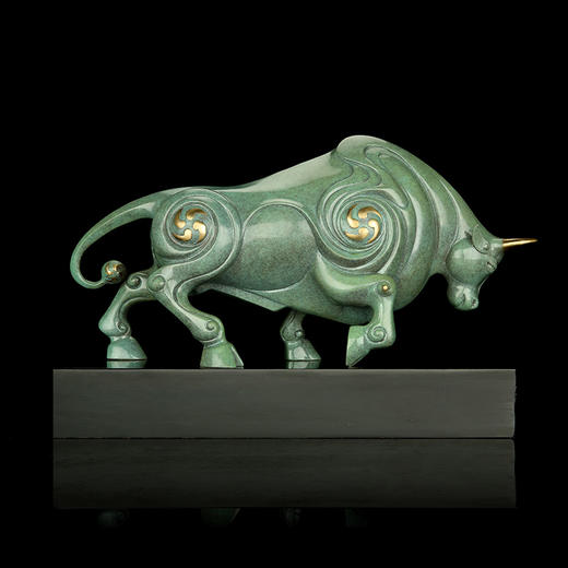 宇达青铜全铜牛摆件《拓荒劲牛》十二生肖 创意装饰 家居工艺摆件  高28.3cm 商品图2