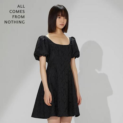 珍珠背链大摆短连衣裙 商品图0