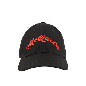 ALEXANDER MCQUEEN 亚历山大麦昆 字母logo帽子 黑色 576534 4105Q 1074