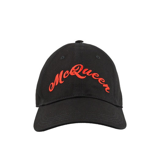 ALEXANDER MCQUEEN 亚历山大麦昆 字母logo帽子 黑色 576534 4105Q 1074 商品图0