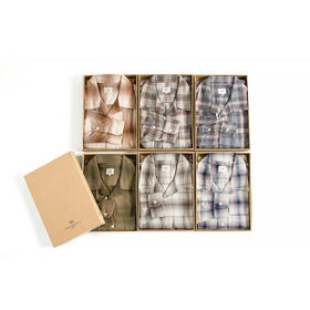 VinR/01200345/古巴领老织机格子衬衫