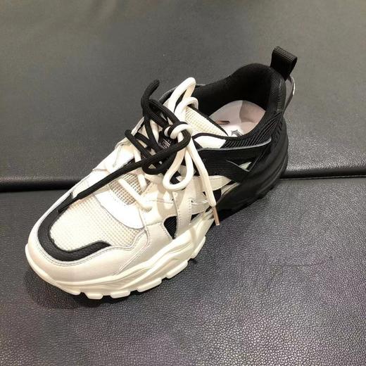 lfgj jeans bb065真皮舒适双色拼接个性女单鞋老爹鞋 商品图0