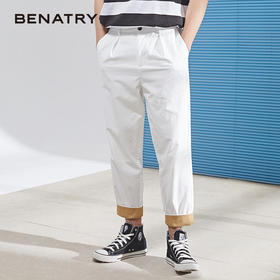 夏季休闲拼色九分裤休闲裤120232016401